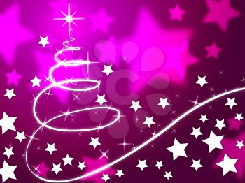 Purple Christmas Tree Background Meaning Holiday Season And Stars
