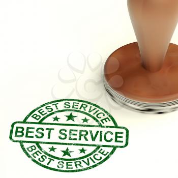 Best Service Stamp Shows Top Customer Assistance