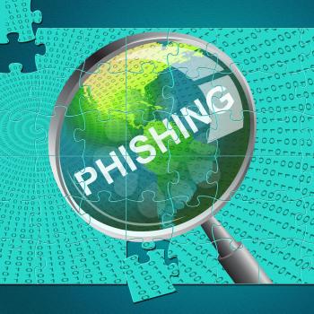Phishing Magnifier Showing Vulnerable Malware And Hacked