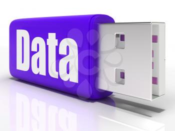 Data Pen drive Meaning Database Files Or Digital Information