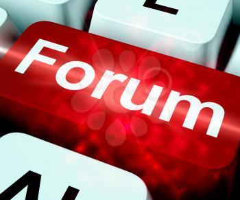 Forum Key As Social Media Community Or Information 3d Rendering