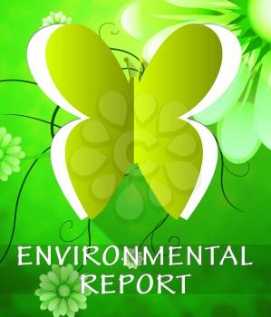 Environment Report Butterfly Cutout Shows Nature 3d Illustration