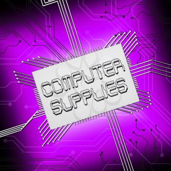 Computer Supplies Cpu Shows Pc Equipment 3d Illustration
