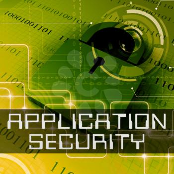 Application Security Data Padlock Shows Program Protection 3d Rendering