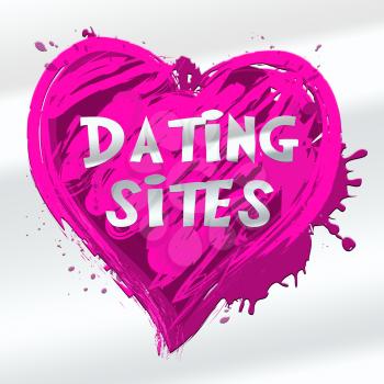 Dating Sites Heart Design Indicates Find Love 3d Illustration