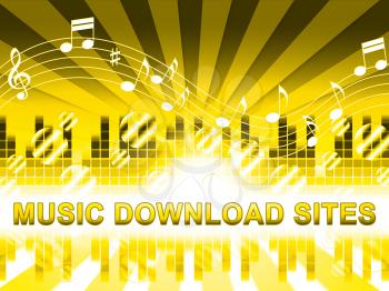 Music Download Sites Design Means Internet Soundtrack Websites