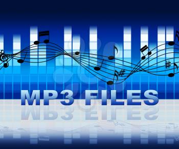 Mp3 Files On Equalizer Background Means Music Downloads From Internet