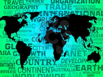 World Map Background Means International Oceans Global Maps
