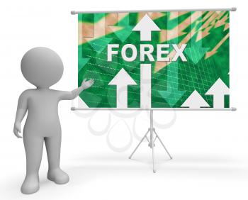 Forex Graph Character Meaning Foreign Currency And Exchange 3d Illustration