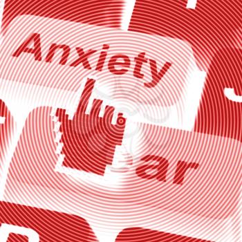 Anxiety Fear Keys Represents Anxious Afraid 3d Rendering