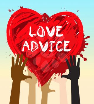 Hands Holding Love Advice Heart Means Marriage Guidance 3d Illustration