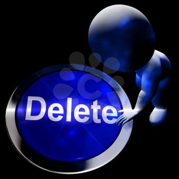 Delete Button For Erasing And Deleting Trash 3d Rendering