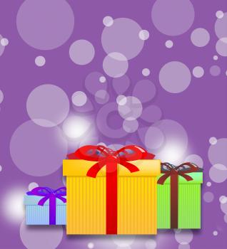 Gift Boxes with Copyspace Represents Christmas Presents 3d Illustration
