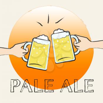 Pale Ale Beers Shows Light Beer Or Malt