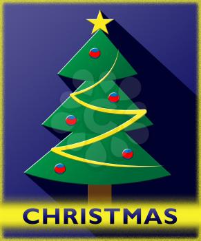 Christmas Tree Meaning Happy Xmas 3d Illustration