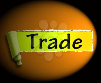 Trade Word Showing Online Buying Selling And Shops 3d Rendering