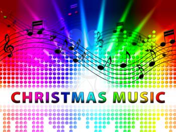 Christmas Music Notes Design  Shows Xmas Songs Soundtracks