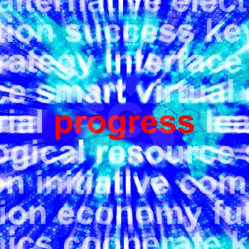 Progress Word Meaning Growth Profit And Improvements 3d Rendering
