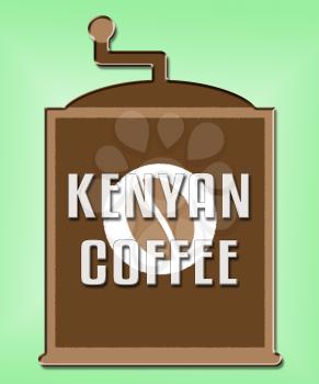 Kenyan Coffee Machine Shows Cuba Cafe Or Restaurant