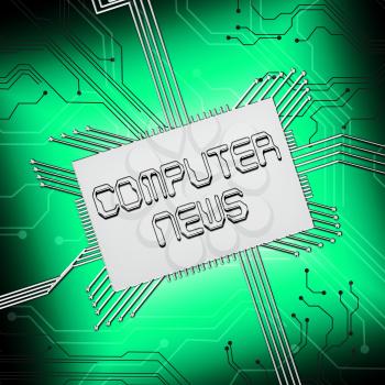 Computer News Cpu Shows Information Technology 3d Illustration