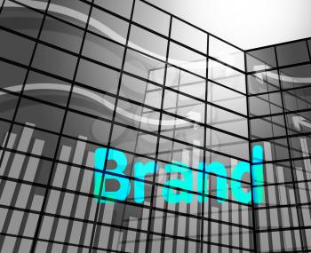 Brand Word Graph Indicating Company Identity And Trademark