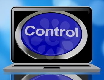 Control Push Button Or Metal And Blue Remote Switch 3d Rendering