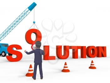 Solution Crane Character Representing Solving Successful 3d Rendering