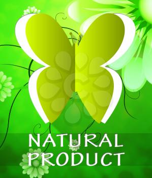 Natural Product Butterfly Cutout Shows Organic 3d Illustration