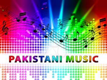 Pakistani Music Notes Design Denotes Pakistan Soundtracks Audio Songs