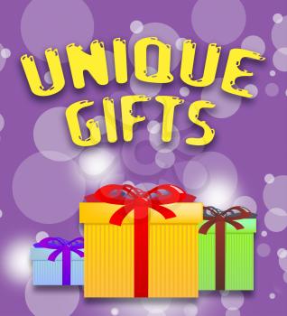 Unique Gifts Giftboxes Shows Special Present 3d Illustration