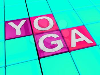 Yoga Blocks Meaning Healthy Meditating 3d Illustration