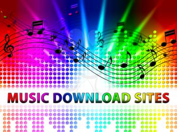 Music Download Sites Design Means Internet Soundtrack Website
