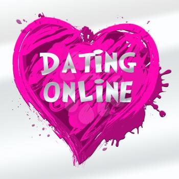 Dating Online Heart Design Indicating Sweethearts Romance 3d Illustration