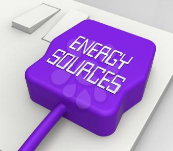 Energy Sources Plug In Socket Shows Power Supply 3d Rendering
