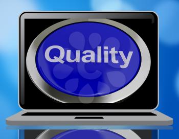 Quality Button Representing Excellent Service Or Product 3d Rendering