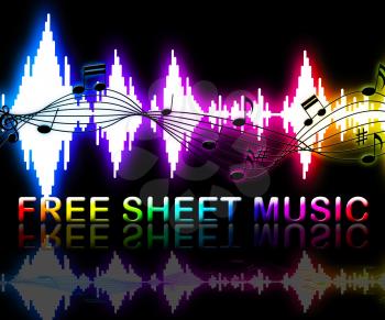 Free Sheet Music Soundwaves Shows Notation And Melodies