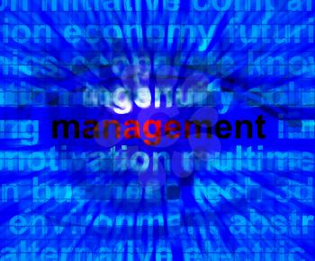Management Word Shows Business Leadership Logistics And Organization 3d Illustration
