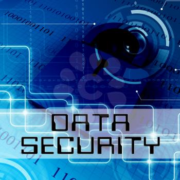 Data Security Padlock Shows Protected Websites 3d Rendering