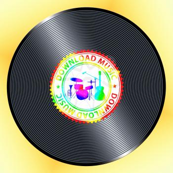 Download Music Record Indicating Songs Online And Downloading