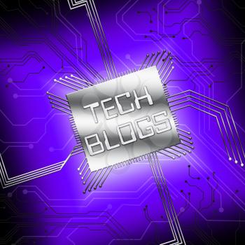 Tech Blogs Cpu Shows Technology Blogger 3d Illustration