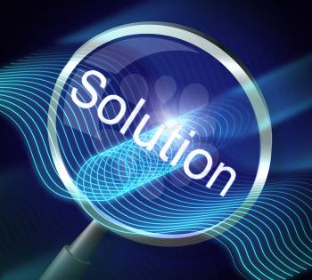 Solution Magnifier Showing Magnifying Success And Magnification 3d Rendering
