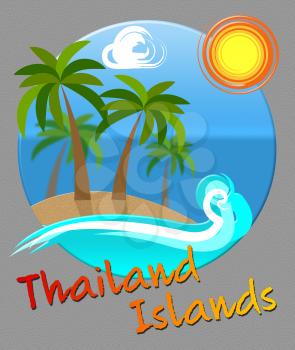 Thailand Islands Beach Scene Shows Thai Getaways In Asia