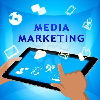 Media Marketing Meaning Emarketing Sem 3d Illustration