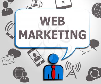 Web Marketing Icons Meaning Sem Sites 3d Illustration
