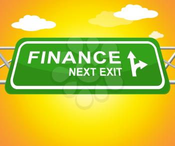 Finance Sign Represents Financial Investment 3d Illustration