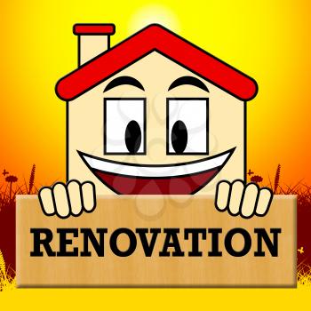 House Renovation Meaning Make Over Home 3d Illustration
