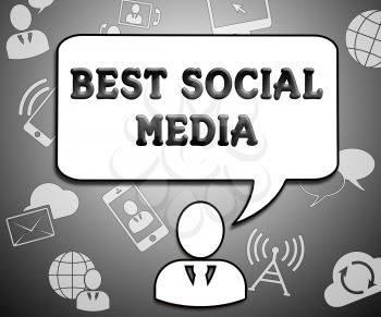 Best Social Media Icons Means Top Network 3d Illustration