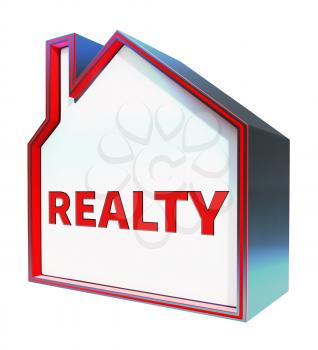 Realty House Meaning Real Estate Property 3d Rendering