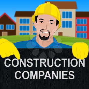 Construction Companies Shows Housing Business 3d Illustration