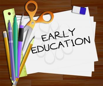 Early Education Showing Kids School 3d Illustration